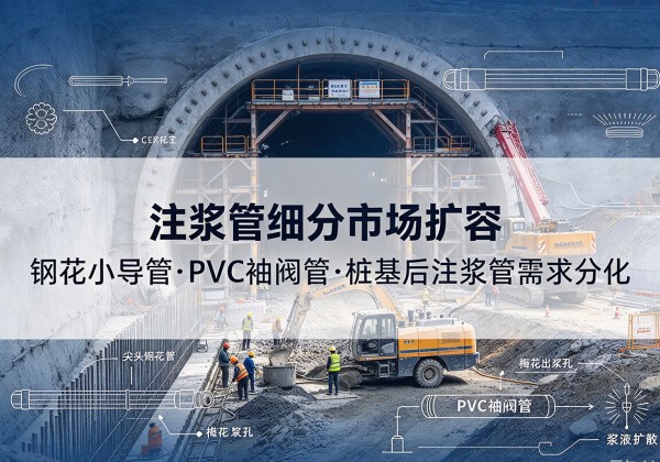 细河注浆管细分市场扩容，隧道钢花小导管、PVC 袖阀管、桩基后注浆管需求分化